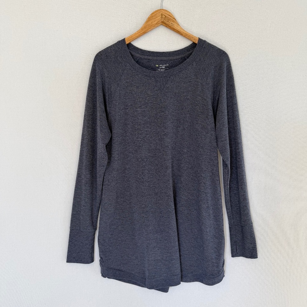 TEK GEAR Dry Tek Women’s Size XL Blue Long Sleeve Sweatshirt Tunic Dress